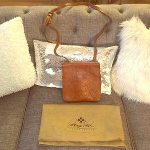 Brown/Tan Patricia Nash Leather Crossbody Bag